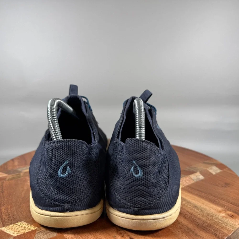 OluKai‎ Nohea Moku Mens 8.5 Navy Blue Mesh Boat Shoes Sneakers